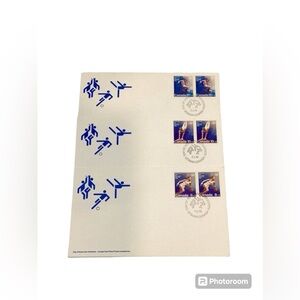 👠 1976 Montreal Olympics First Day Issue Stamps Cover Set